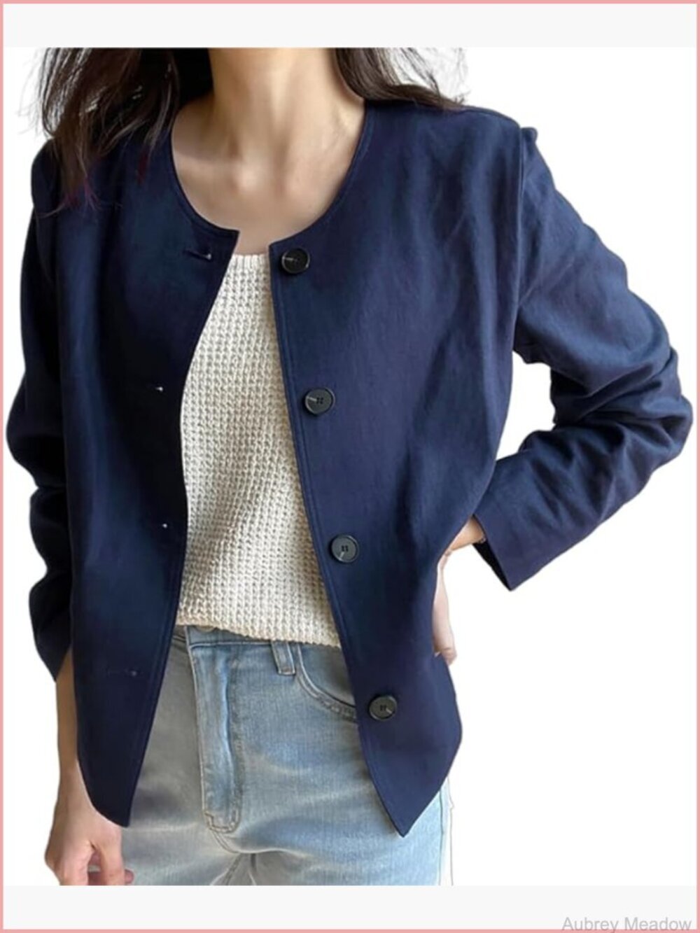 Lightweight Linen Blazer Cardigan Spring Summer Jacket Tops